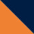 Navy blue/fluor orange