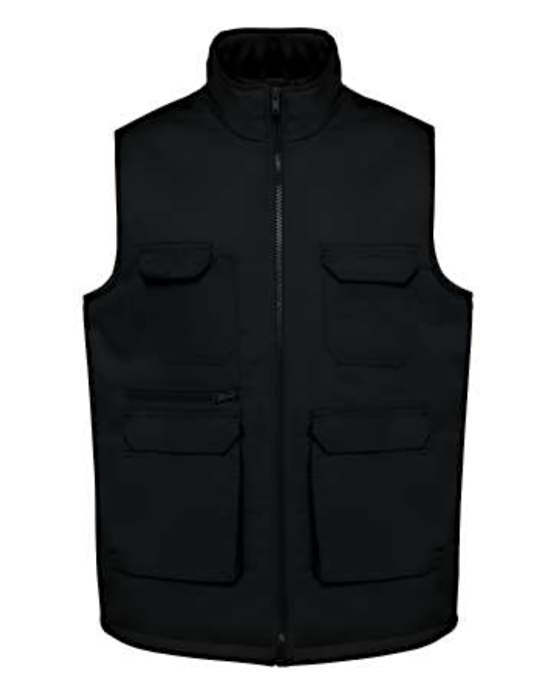 UNISEX PADDED MULTI-POCKET POLYCOTTON VEST - Image 3