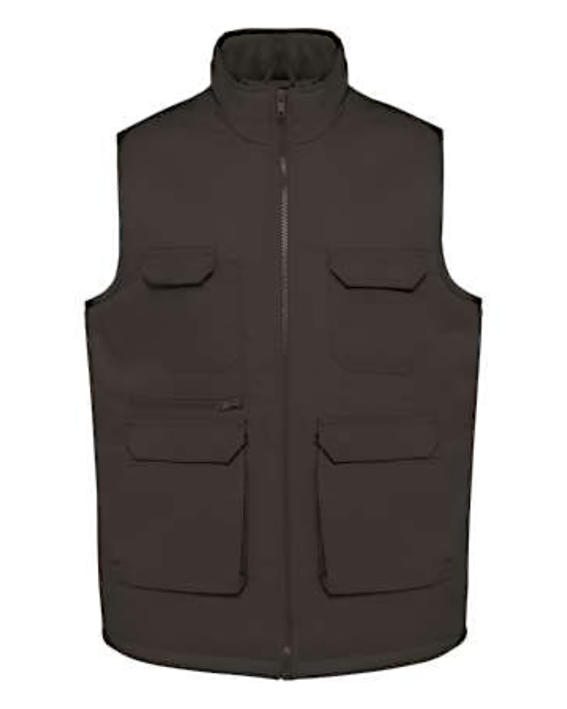 UNISEX PADDED MULTI-POCKET POLYCOTTON VEST - Image 5