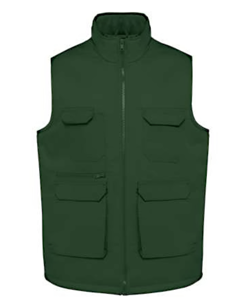 UNISEX PADDED MULTI-POCKET POLYCOTTON VEST