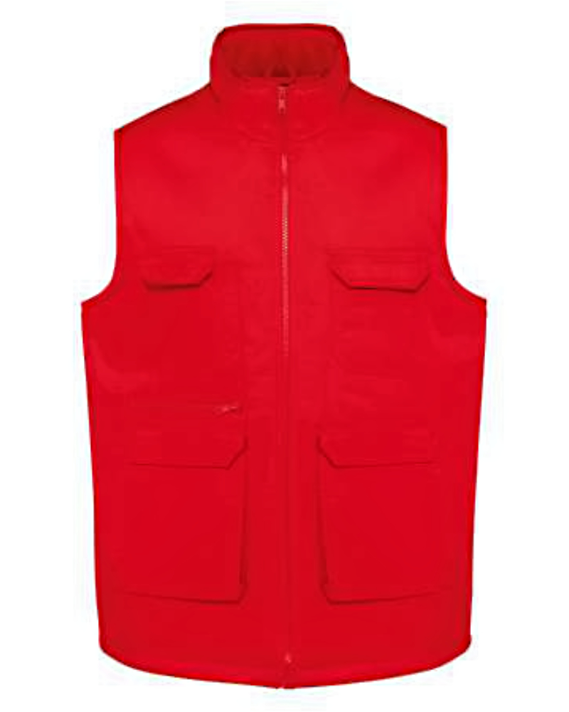 UNISEX PADDED MULTI-POCKET POLYCOTTON VEST - Image 9
